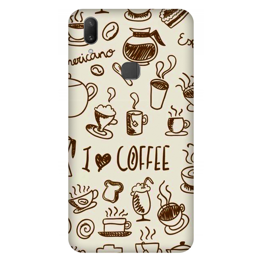 Coffee Doodle Art Case Vivo Y85