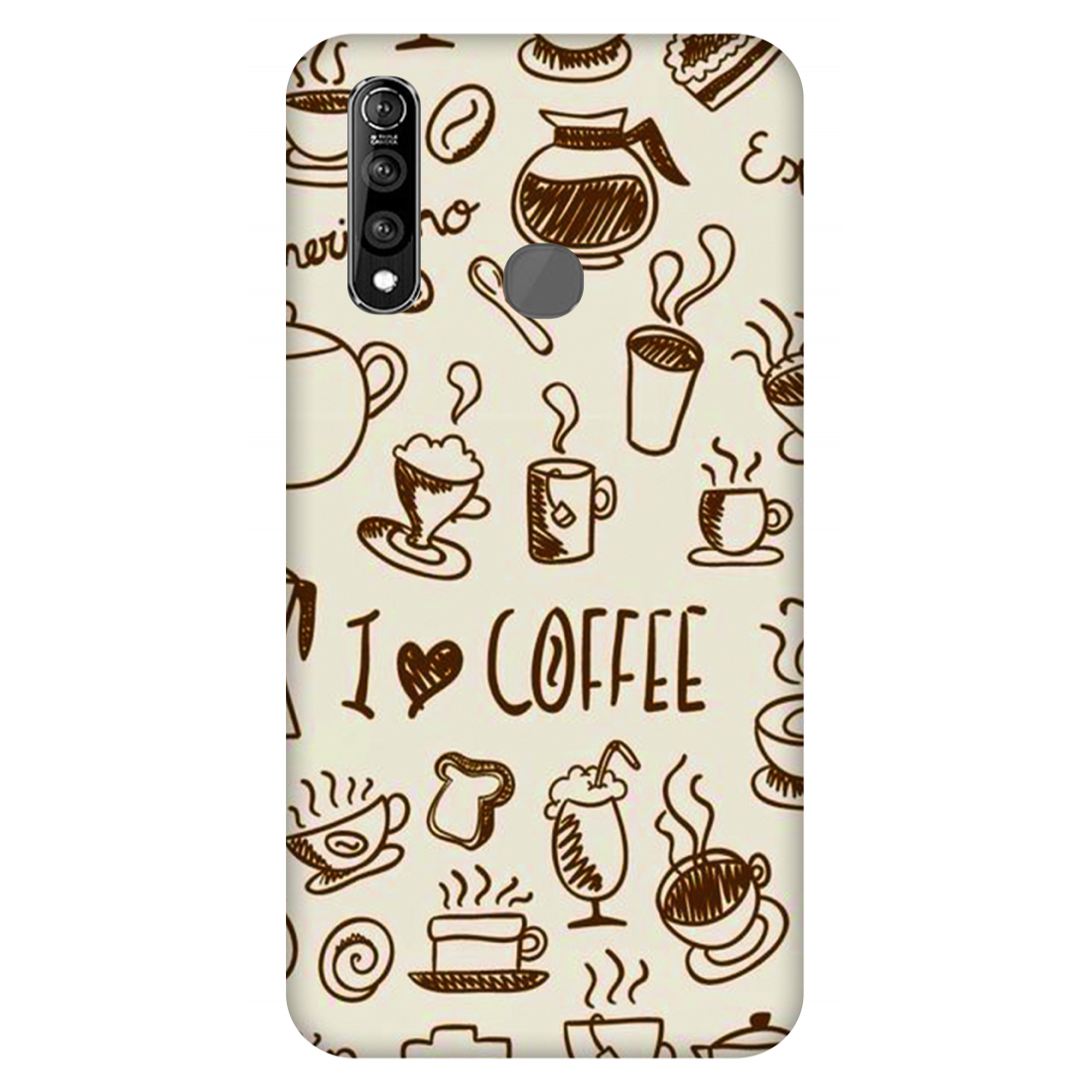 Coffee Doodle Art Case Vivo Z1 Pro