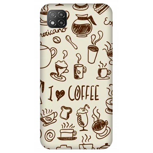 Coffee Doodle Art Case Xiaomi Poco C3