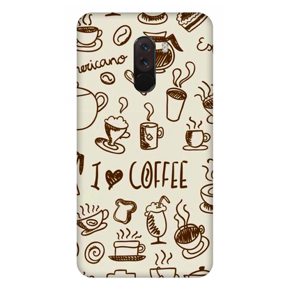 Coffee Doodle Art Case Xiaomi Poco F1