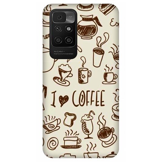 Coffee Doodle Art Case Xiaomi Redmi 10