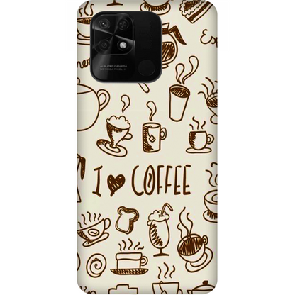 Coffee Doodle Art Case Xiaomi Redmi 10C