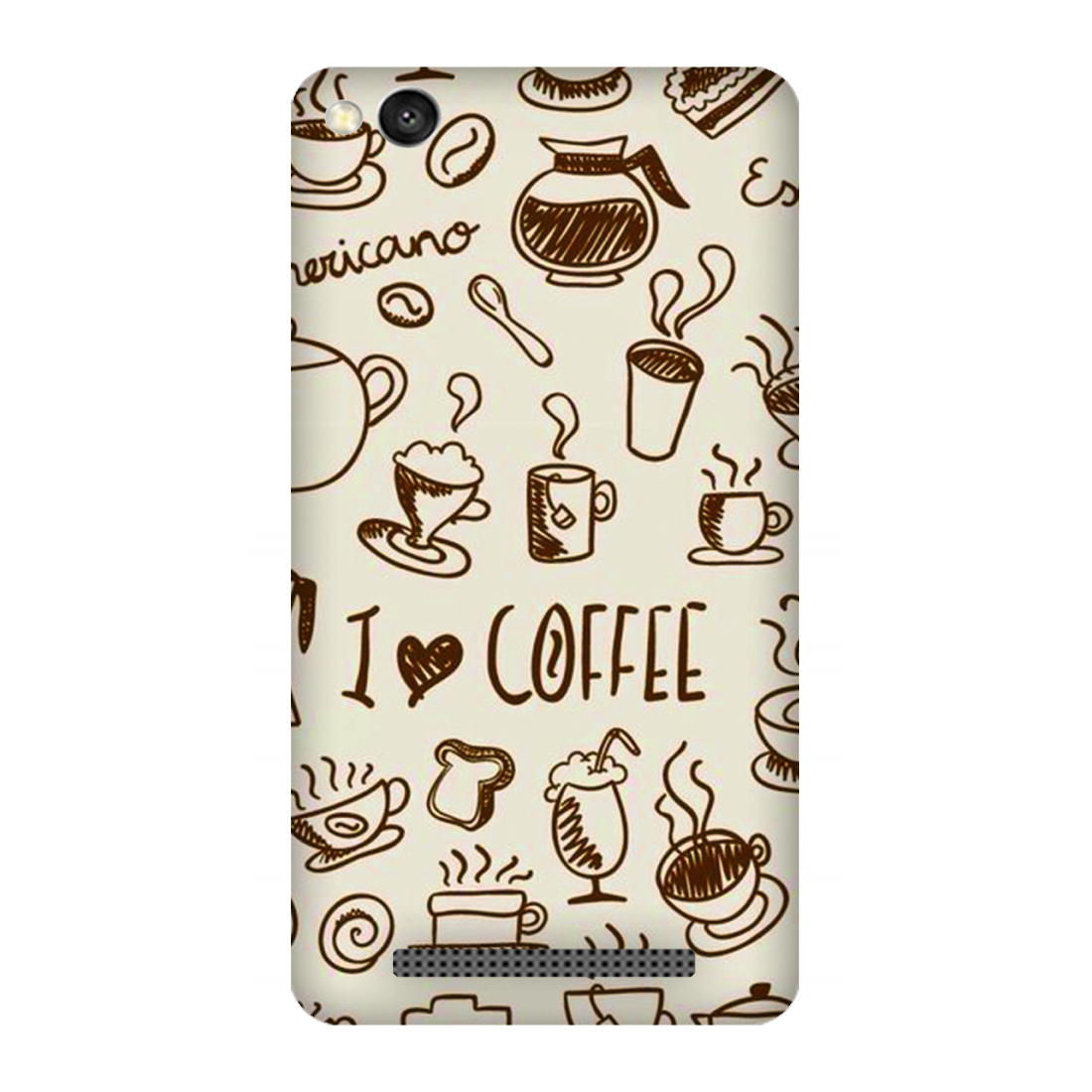 Coffee Doodle Art Case Xiaomi Redmi 3s