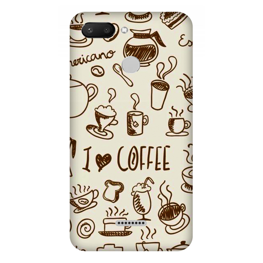 Coffee Doodle Art Case Xiaomi Redmi 6