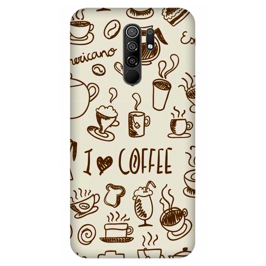 Coffee Doodle Art Case Xiaomi Redmi 9 (2020)