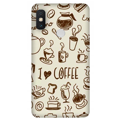 Coffee Doodle Art Case Xiaomi Redmi Y2