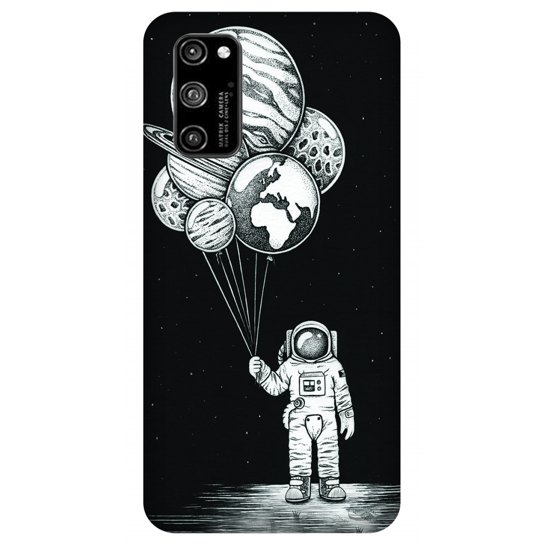 Cosmic Balloons in Astronaut Hand Case Honor V30 Pro 5G