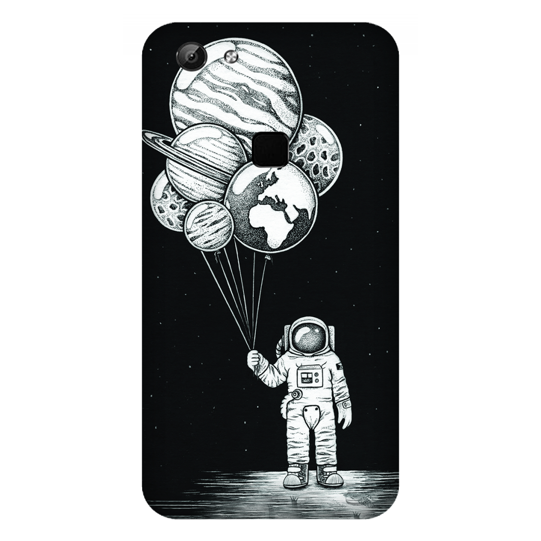 Cosmic Balloons in Astronaut Hand Case Vivo V7