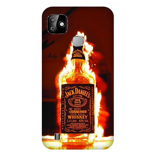 Flaming Jack Daniel Bottle Case Infinix Smart HD 2021
