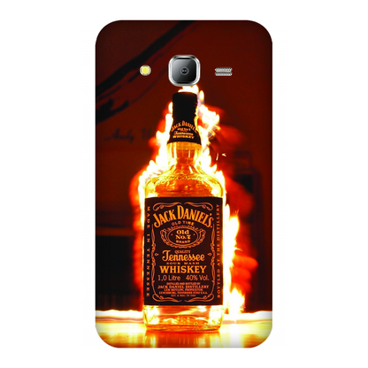 Flaming Jack Daniel Bottle Case Samsung Galaxy J7(2015)