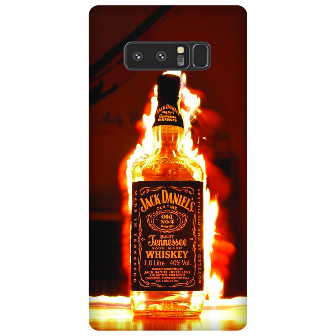 Flaming Jack Daniel Bottle Case Samsung Galaxy Note 8