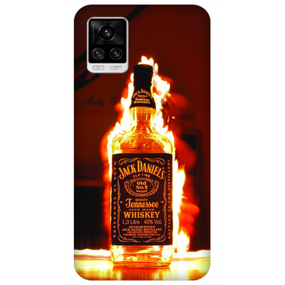 Flaming Jack Daniel Bottle Case Vivo V20 Pro 5G