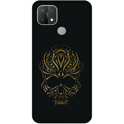 Golden Ornamental Skull Case Oppo A15