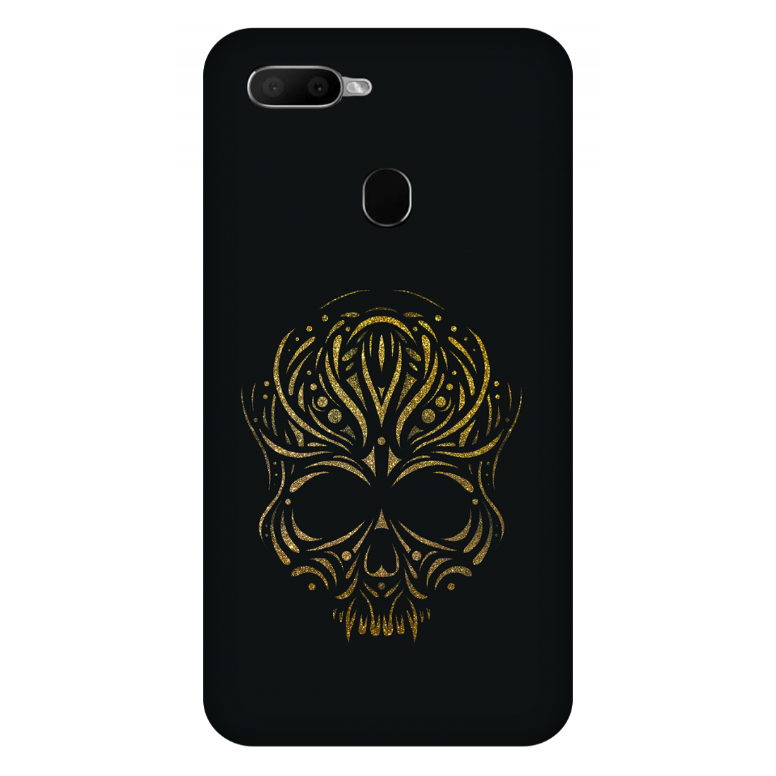 Golden Ornamental Skull Case Oppo A5s