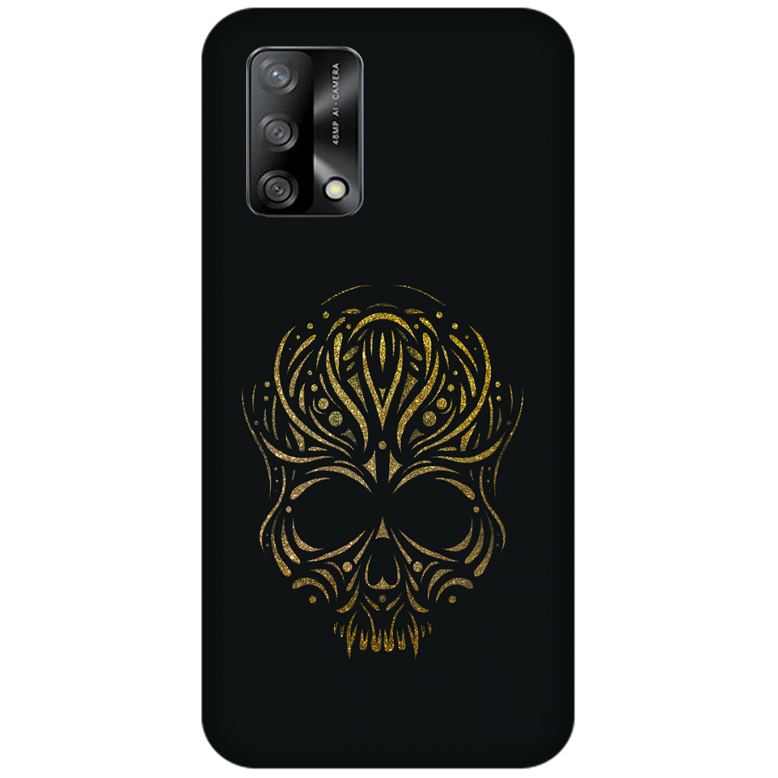 Golden Ornamental Skull Case Oppo A74