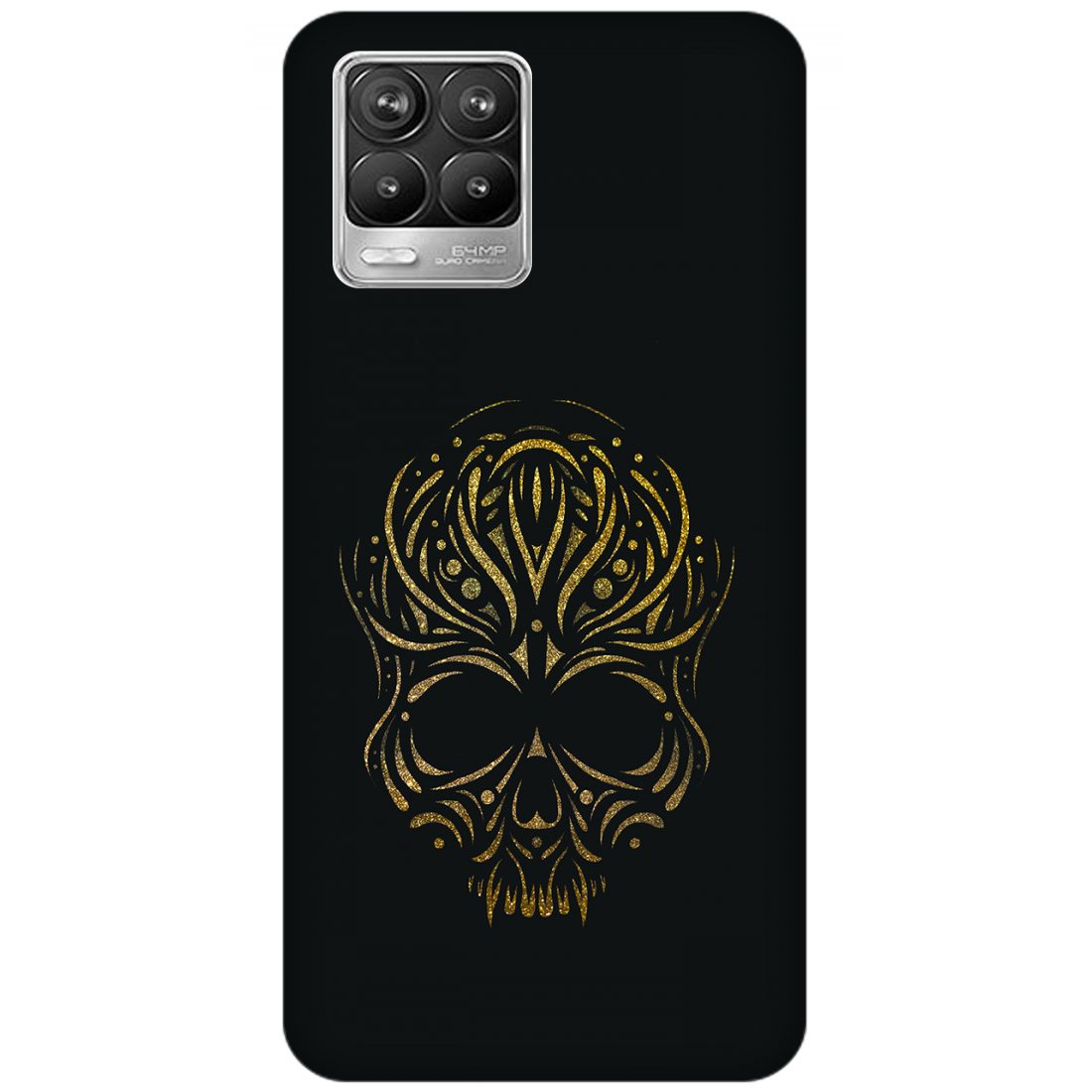 Golden Ornamental Skull Case Realme 8