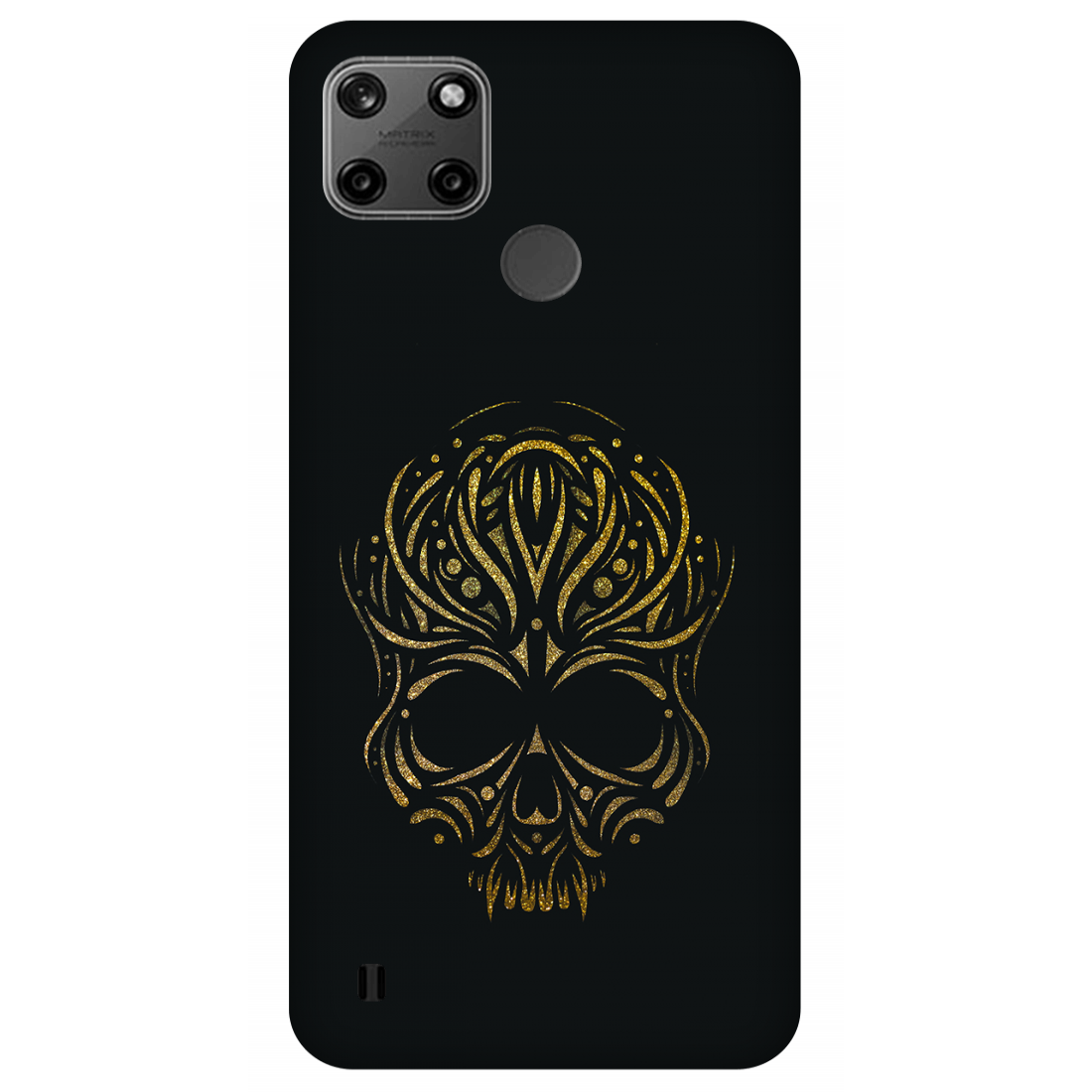 Golden Ornamental Skull Case Realme C25Y