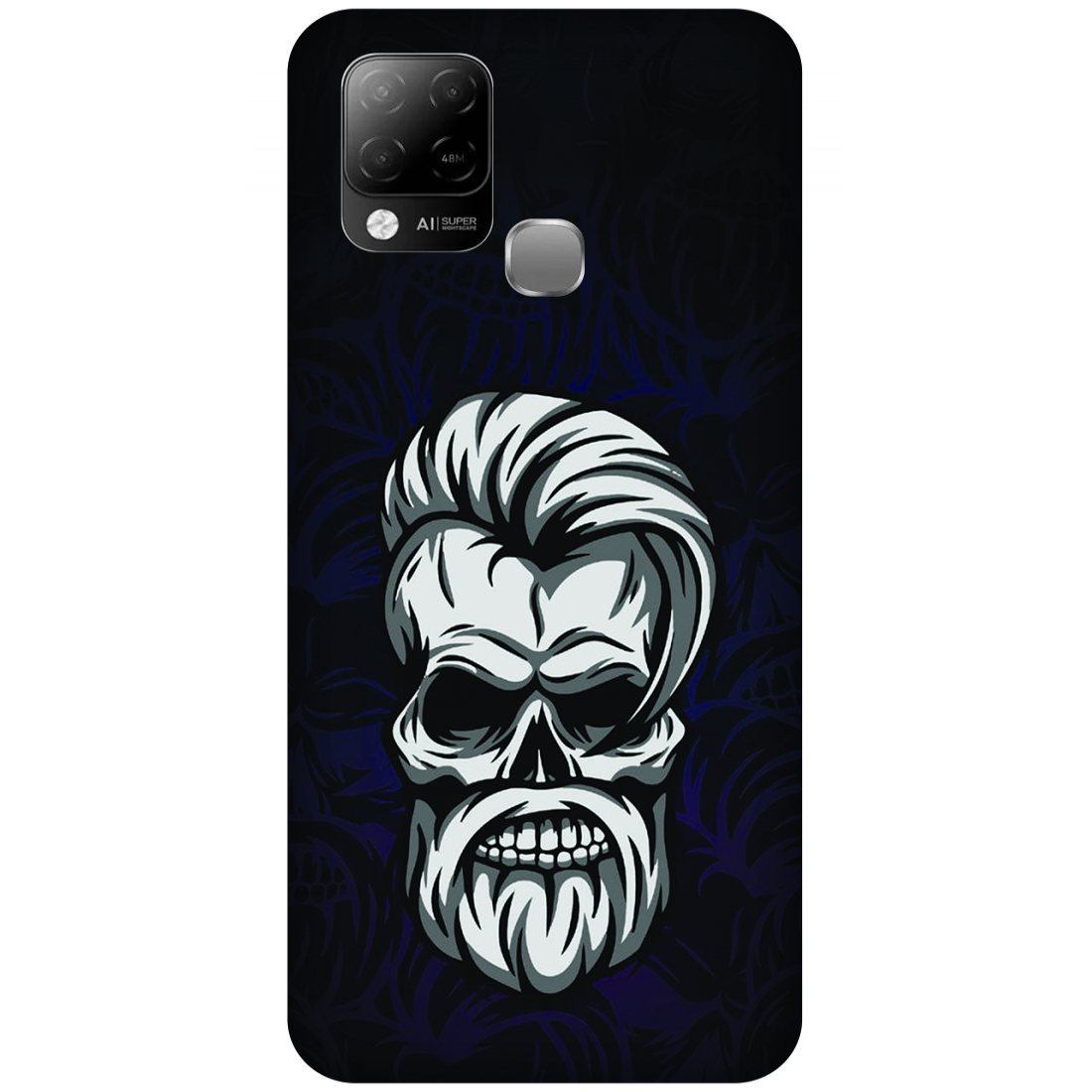 Gothic Skull Illustration Case Infinix Hot 10s