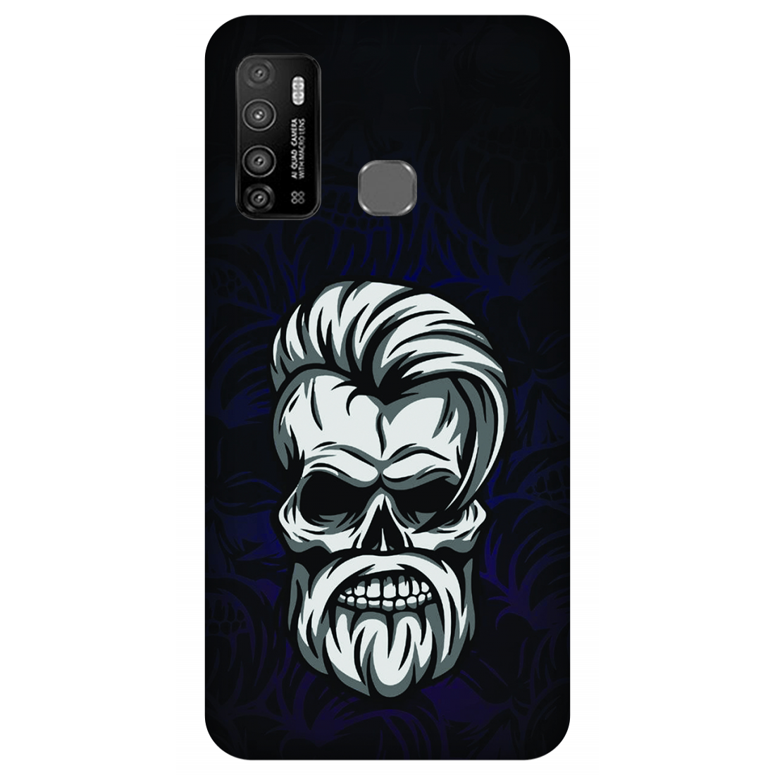 Gothic Skull Illustration Case Infinix Hot 9