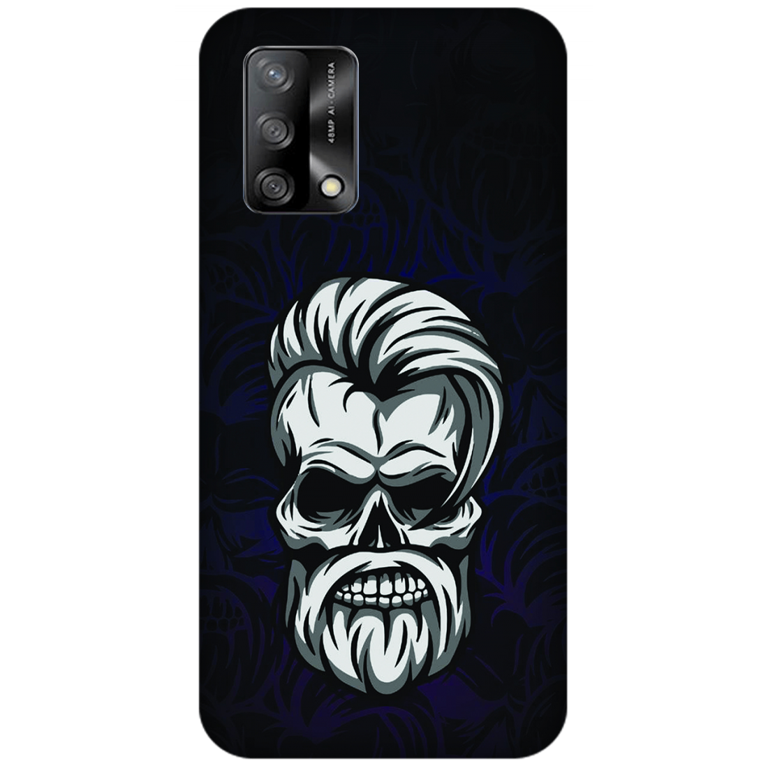 Gothic Skull Illustration Case Oppo A74