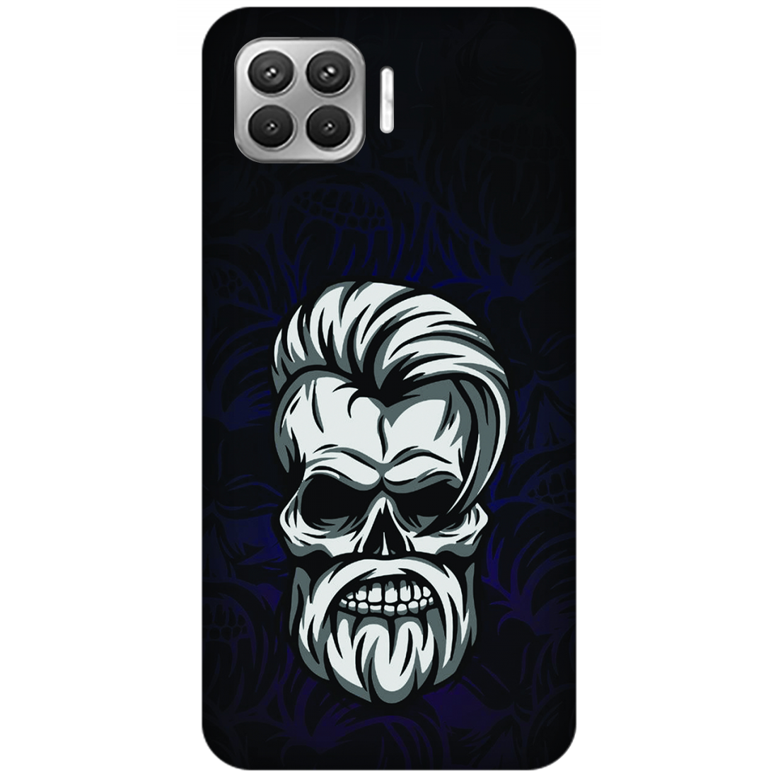 Gothic Skull Illustration Case Oppo F17 Pro