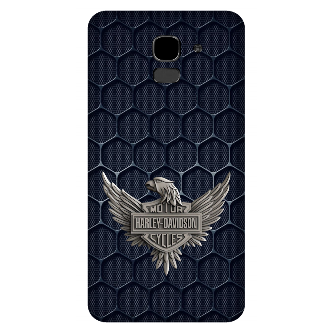 Harley-Davidson Emblem on Hexagonal Pattern Case Samsung Galaxy J6