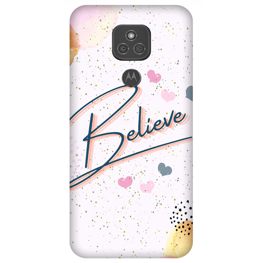 Inspirational Believe Case Motorola E7 Plus