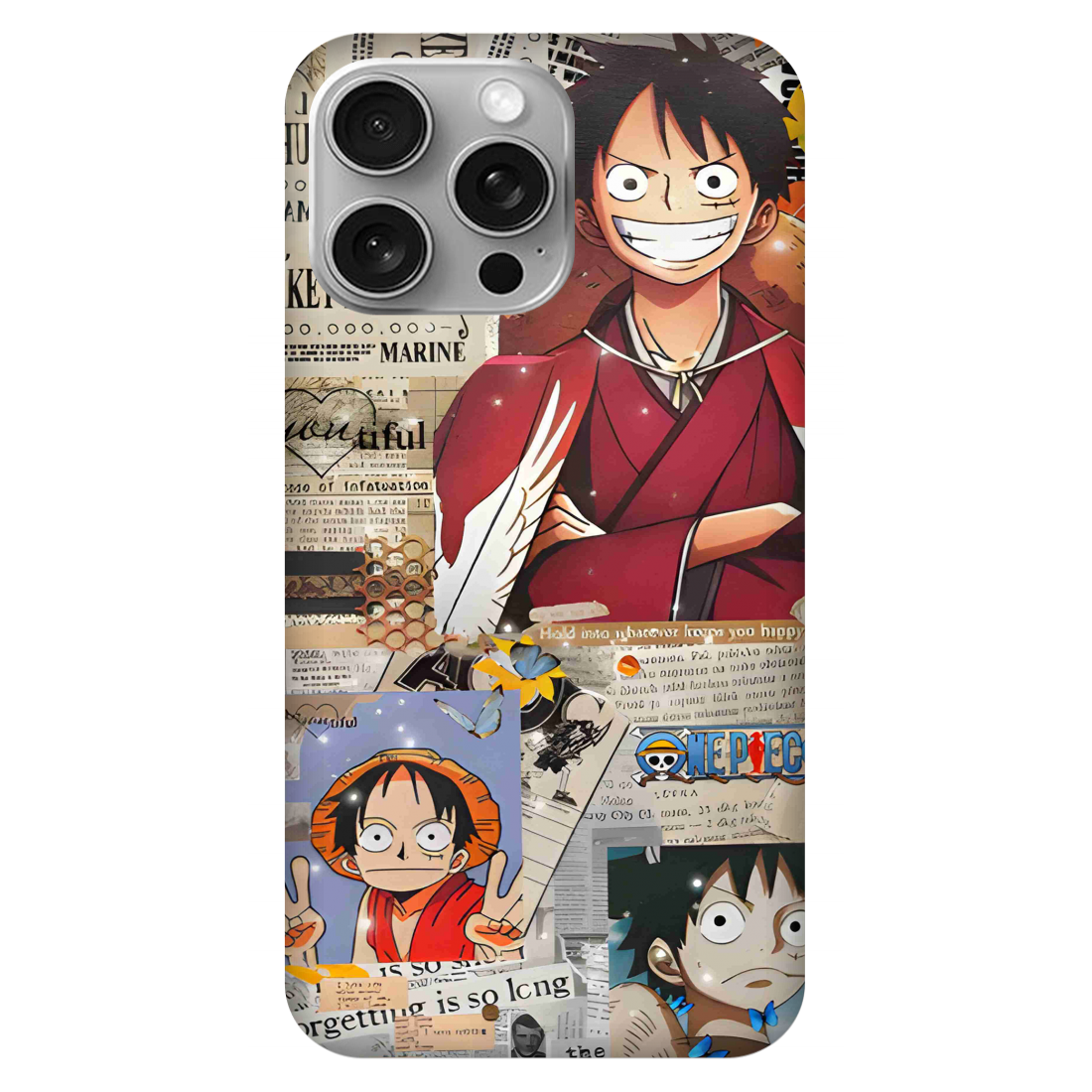 Luffy Collage Anime Case