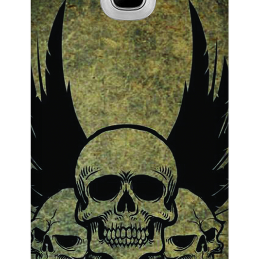 Menacing Skulls with Dark Wings on a Grungy Background Case Samsung Galaxy J2 (2016)
