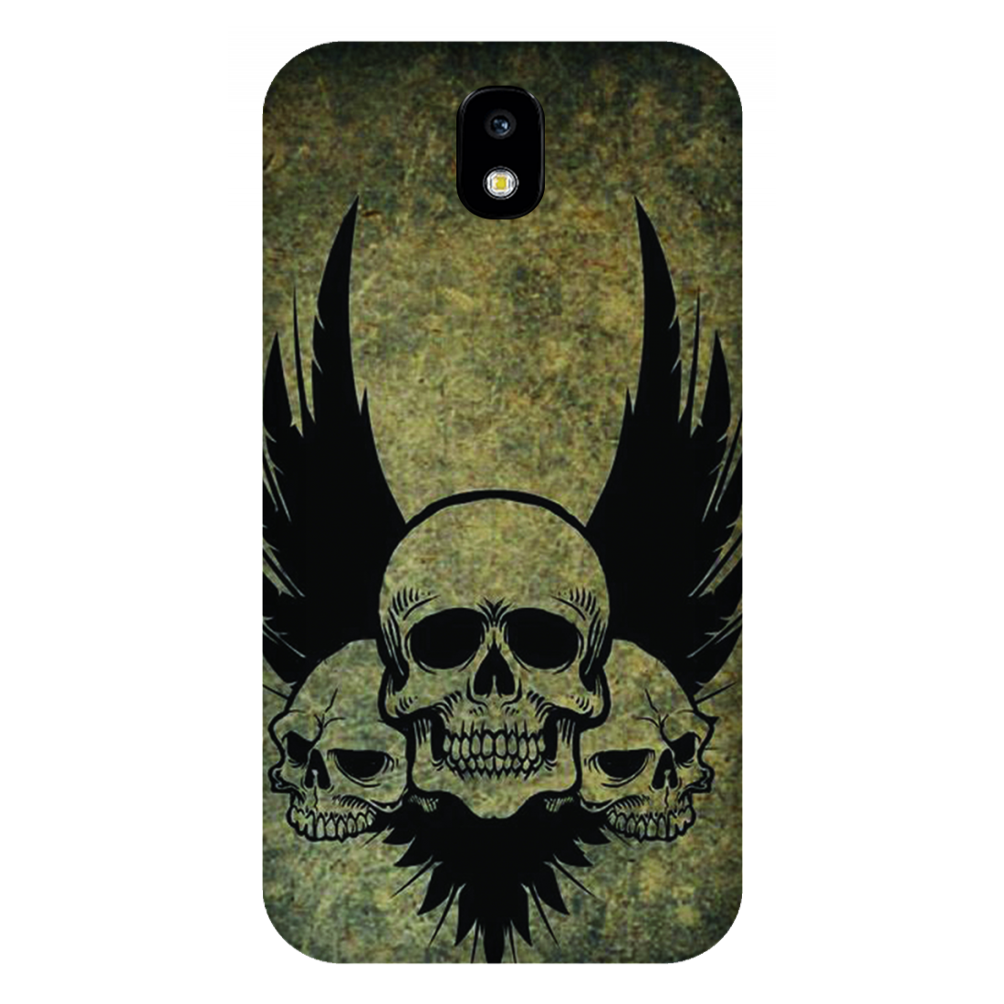Menacing Skulls with Dark Wings on a Grungy Background Case Samsung Galaxy J7 Pro