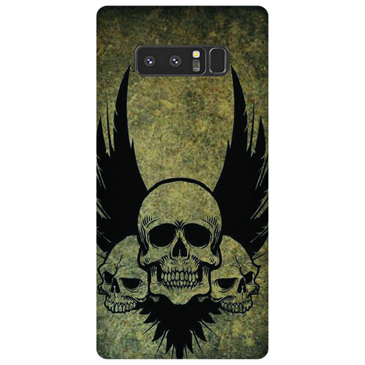 Menacing Skulls with Dark Wings on a Grungy Background Case Samsung Galaxy Note 8