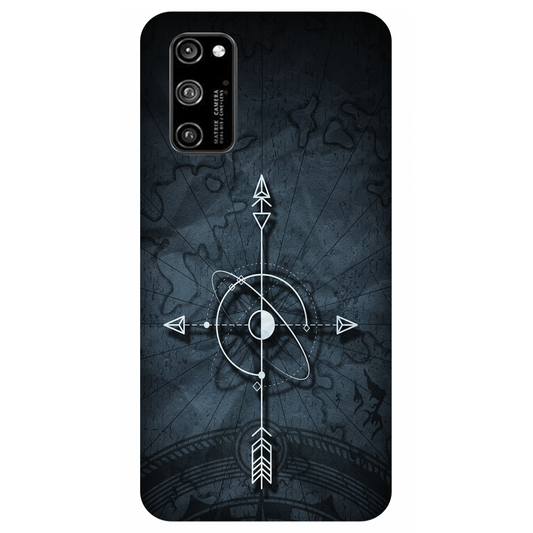 Mystical Compass on Ancient Map Case Honor V30 Pro 5G