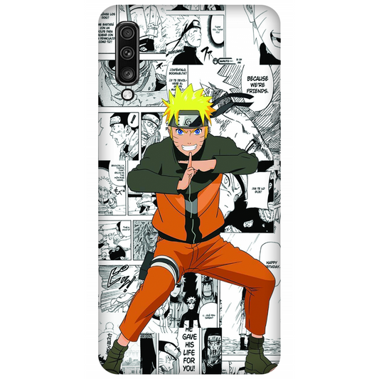 Naruto standing with a manga art Case Samsung Galaxy A70