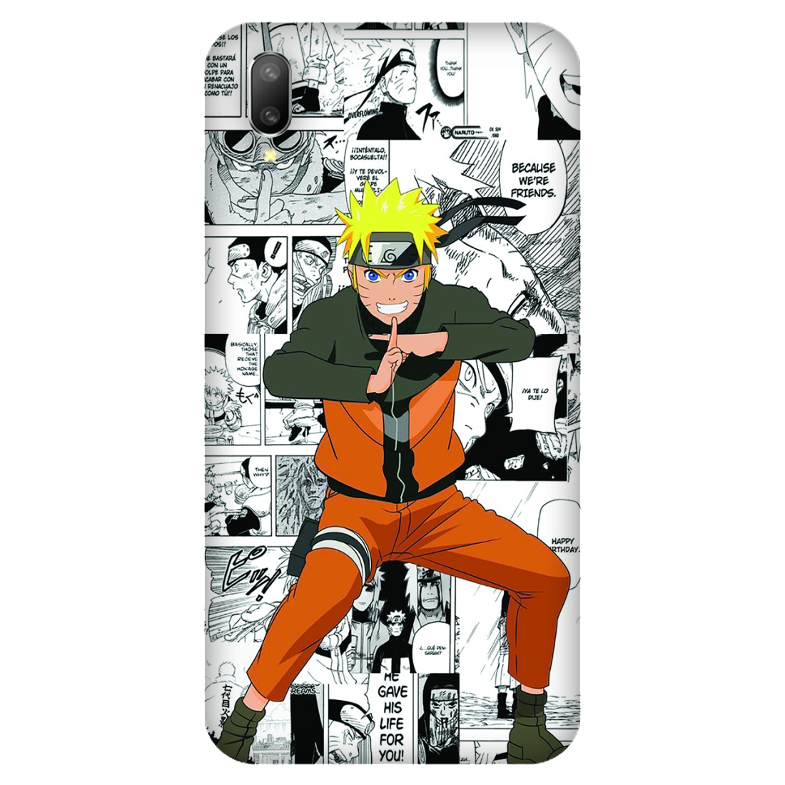 Naruto standing with a manga art Case Vivo V11 Pro