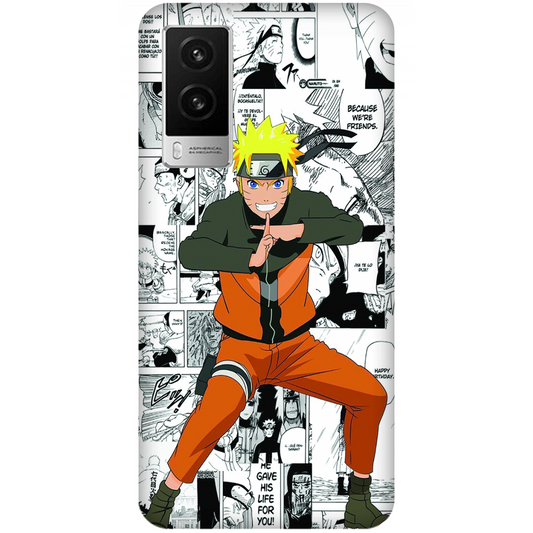 Naruto standing with a manga art Case vivo V21e 5G