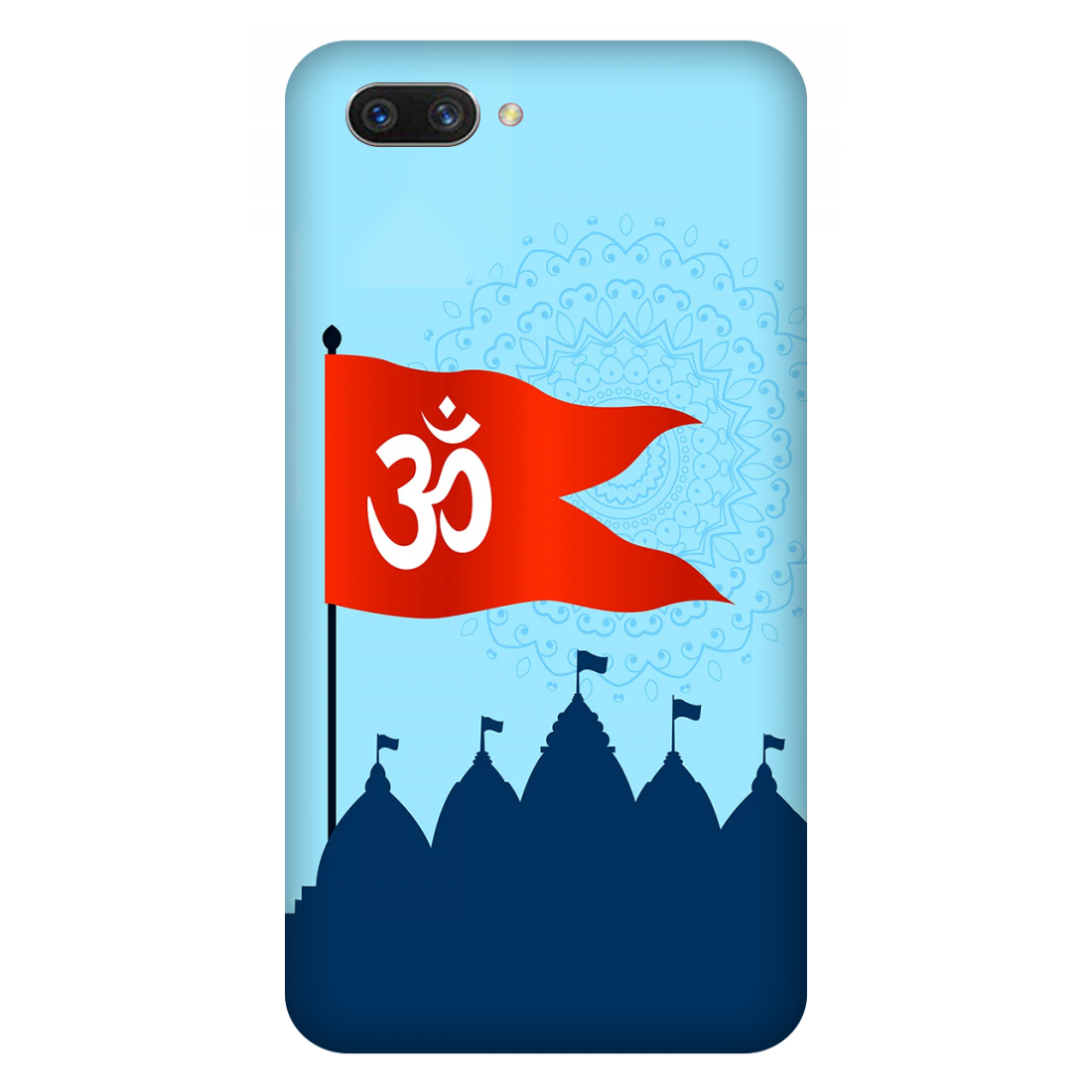 Om Flag Over Temples Case Oppo A3s