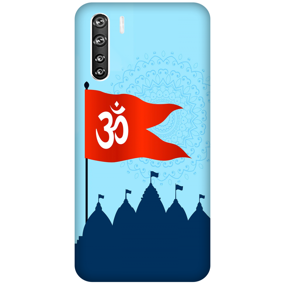 Om Flag Over Temples Case Oppo A91