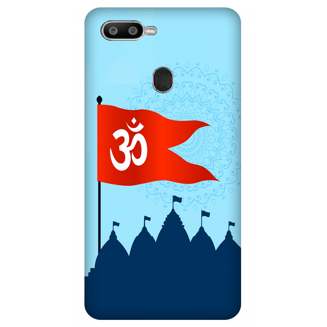 Om Flag Over Temples Case Oppo F9