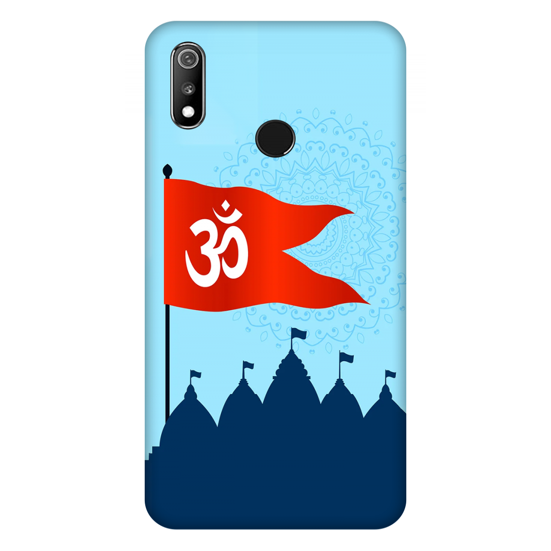 Om Flag Over Temples Case Realme 3