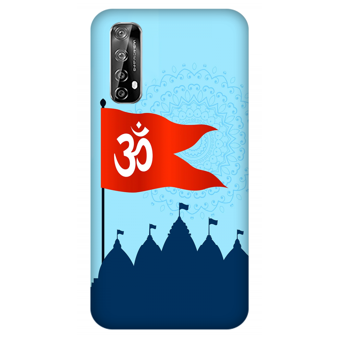 Om Flag Over Temples Case Realme 7