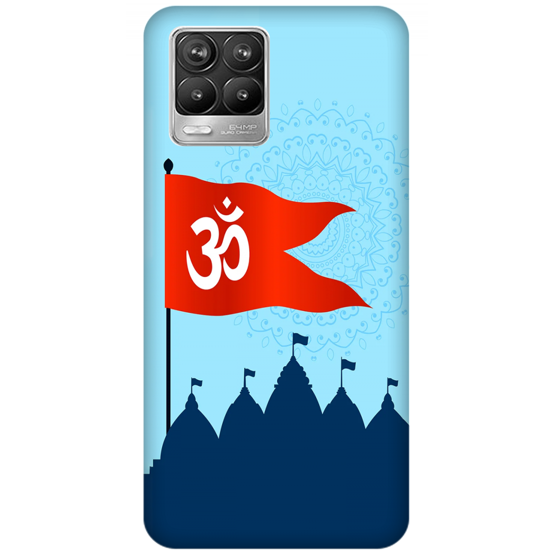 Om Flag Over Temples Case Realme 8