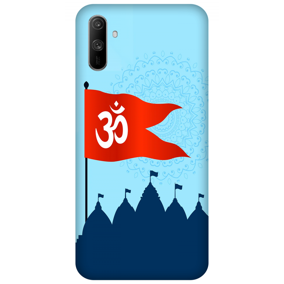 Om Flag Over Temples Case Realme C3