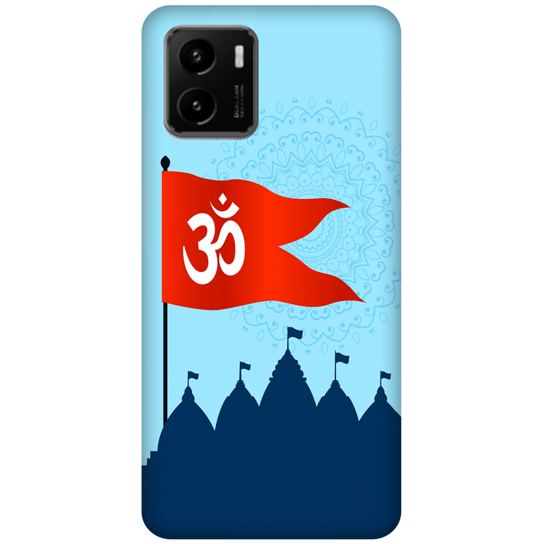 Om Flag Over Temples Case Vivo Y15c