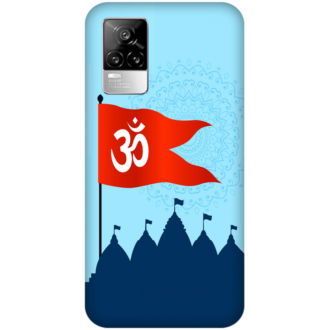 Om Flag Over Temples Case vivo Y73