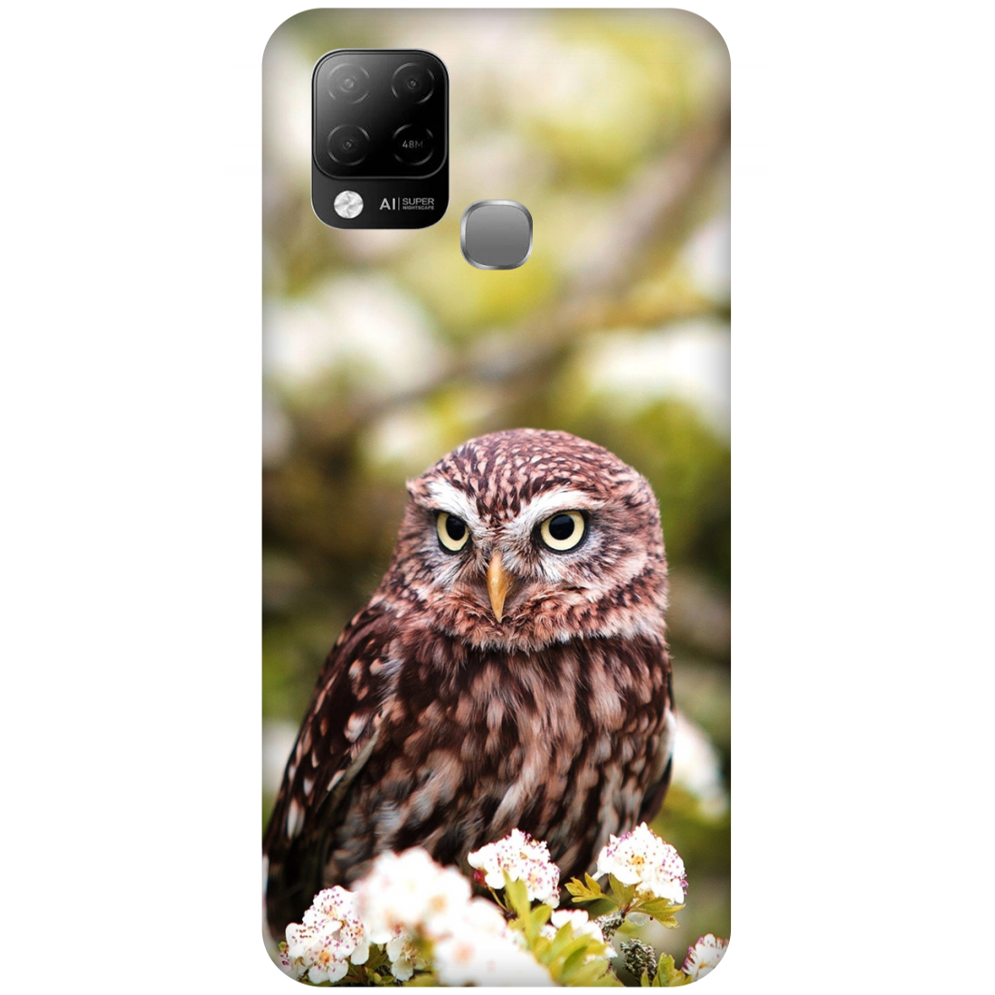 Owl Amidst Blossoms Case Infinix Hot 10s