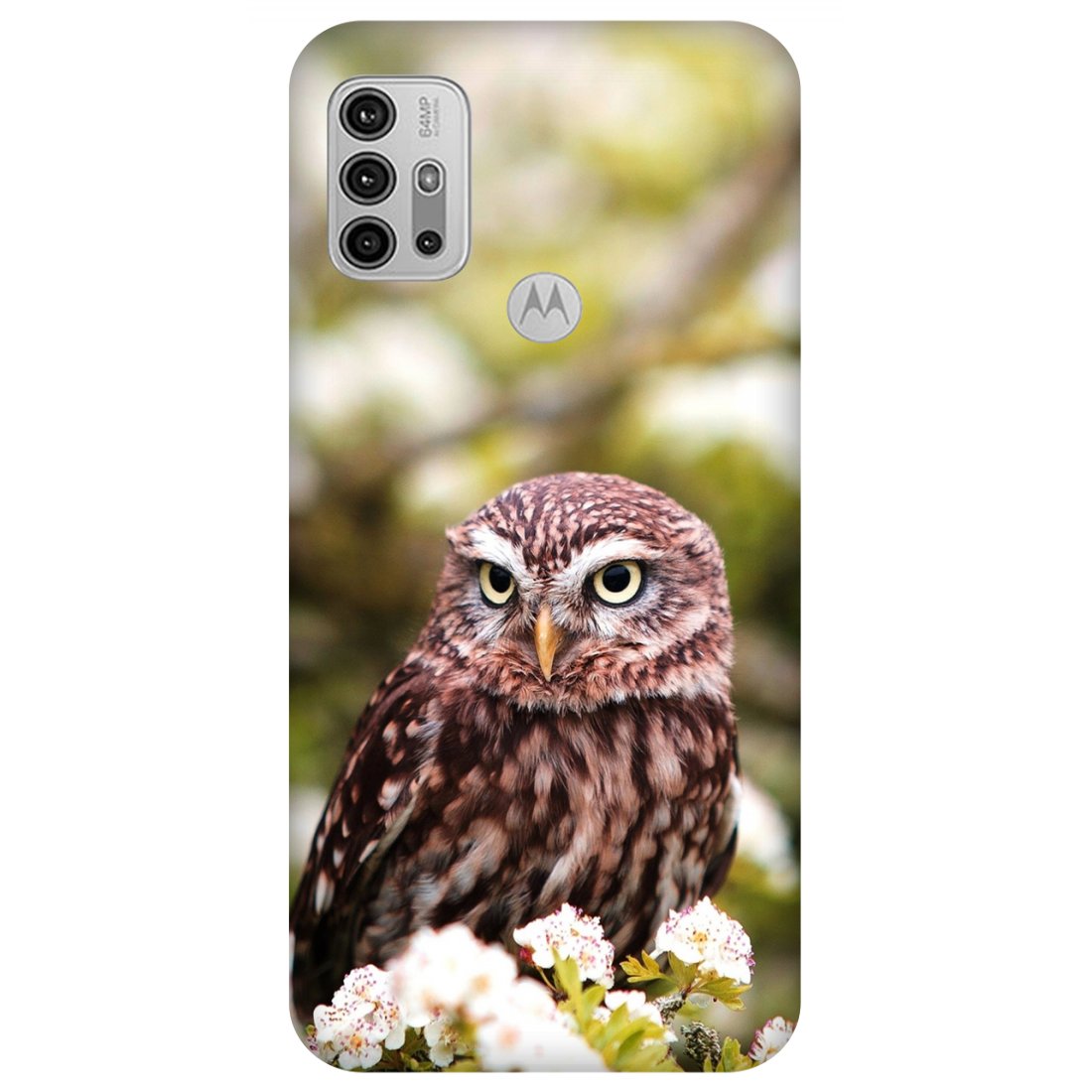 Owl Amidst Blossoms Case Motorola G30