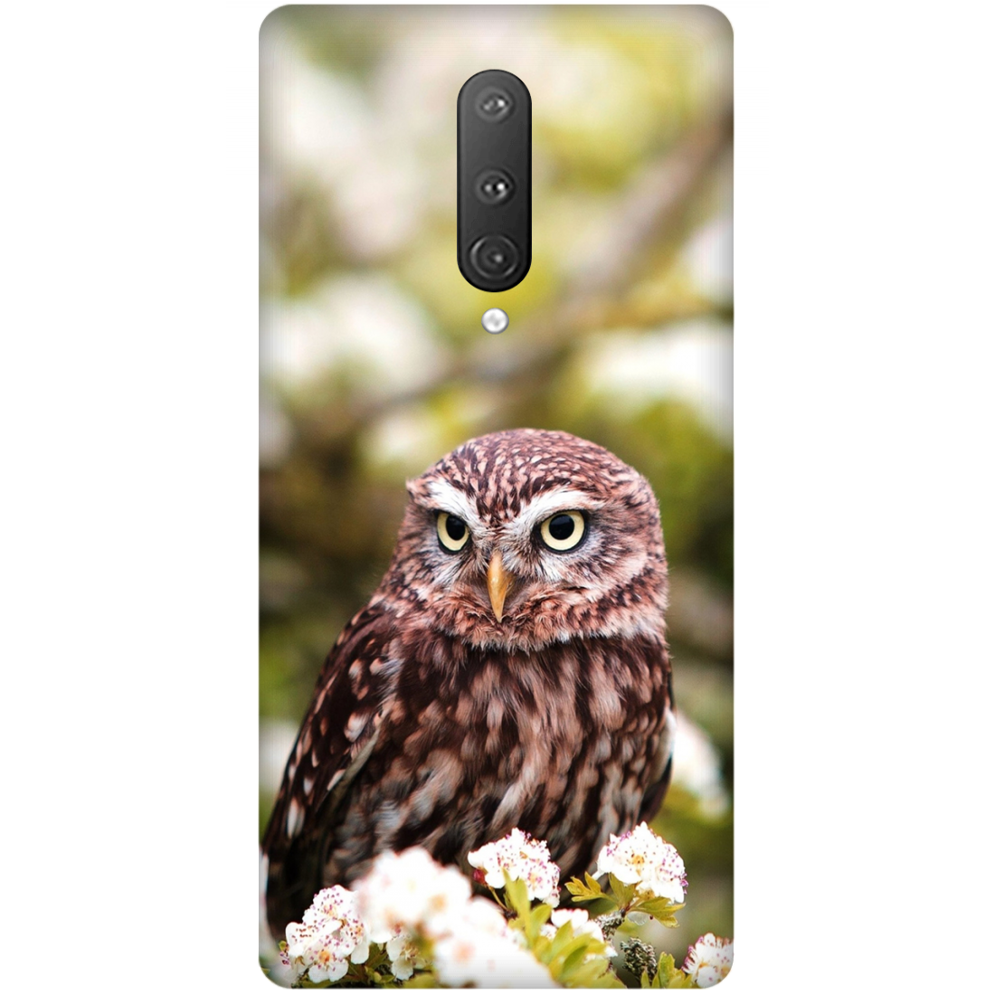 Owl Amidst Blossoms Case OnePlus 8 (2020)