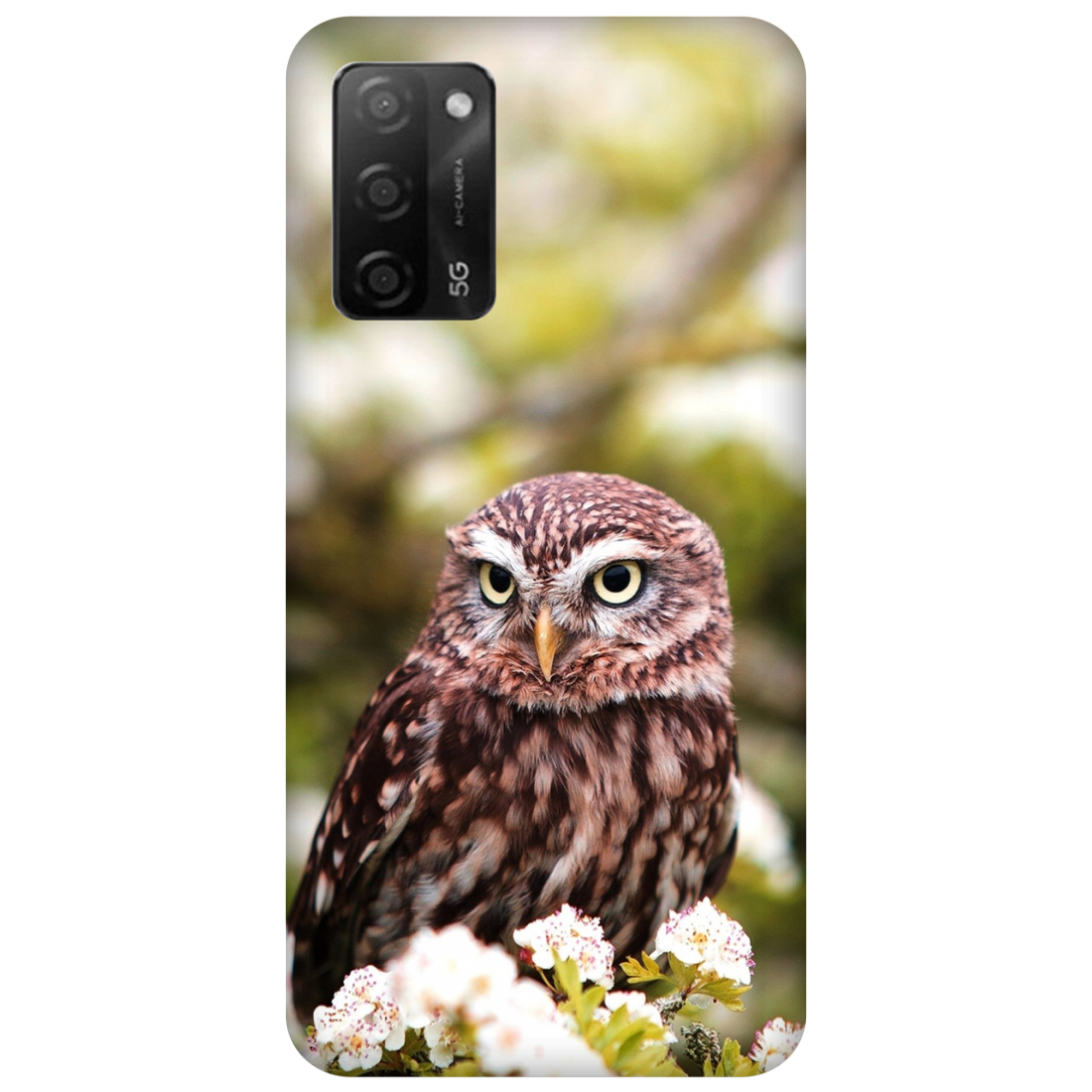 Owl Amidst Blossoms Case Oppo A55 5G