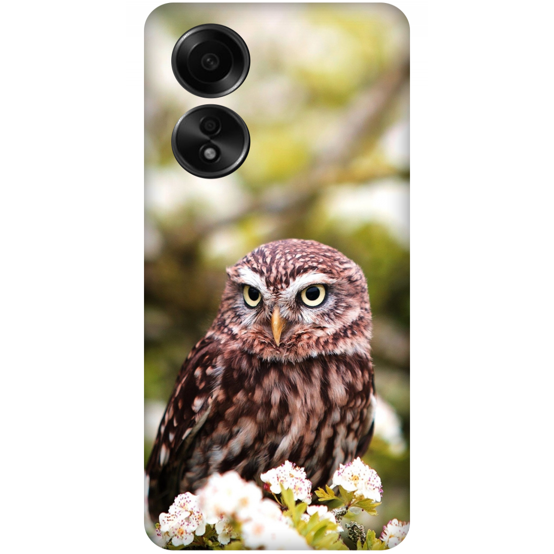 Owl Amidst Blossoms Case Oppo A58 4G