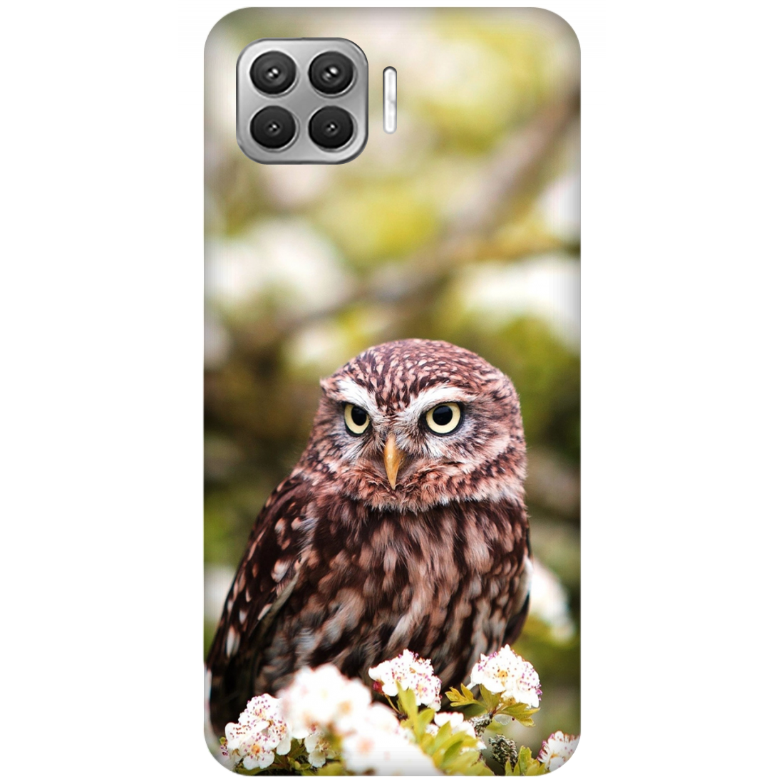 Owl Amidst Blossoms Case Oppo F17 Pro